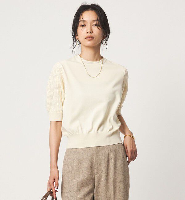 UNITED ARROWS green label relaxing「ショート スリーブ プルオーバー ニット」|ニット・セーター|