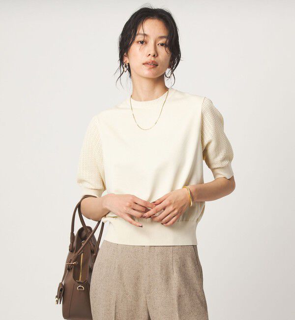 UNITED ARROWS green label relaxing「ショート スリーブ プルオーバー ニット」|ニット・セーター|