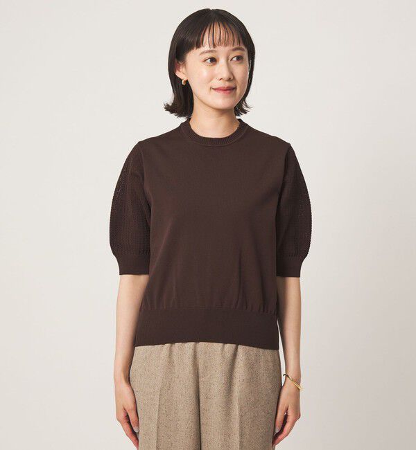 UNITED ARROWS green label relaxing「ショート スリーブ プルオーバー ニット」|ニット・セーター|
