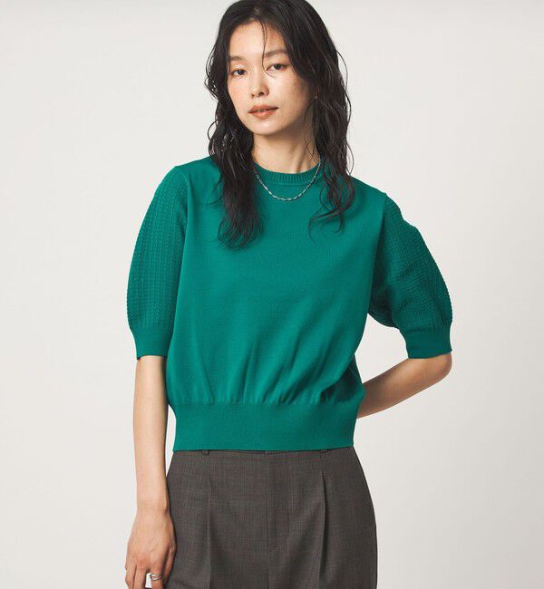 UNITED ARROWS green label relaxing「ショート スリーブ プルオーバー ニット」|ニット・セーター|
