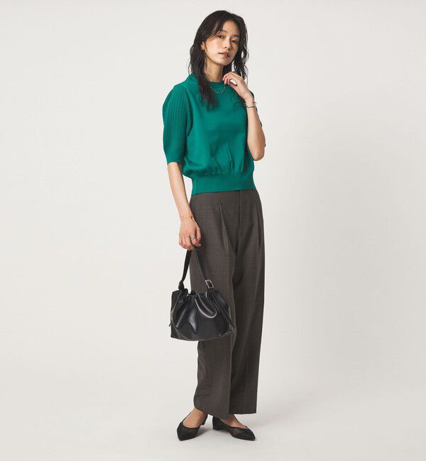 UNITED ARROWS green label relaxing「ショート スリーブ プルオーバー ニット」|ニット・セーター|