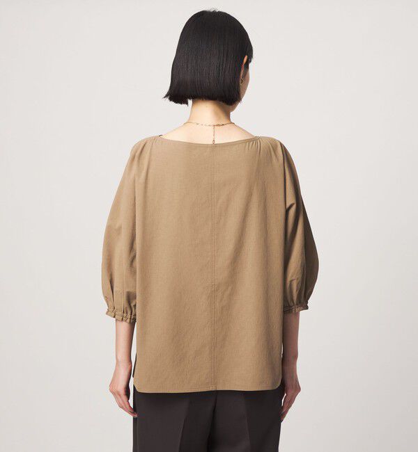 UNITED ARROWS green label relaxing「Breeze Cool ボートネック 7分袖 ブラウス マシンウォッシャブル 吸水速乾 通気性 UVカット」|シャツ・ブラウス|