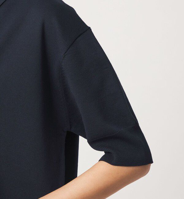 UNITED ARROWS green label relaxing「2WAY スキッパー シャツ プルオーバー ニット 5分袖 」|ニット・セーター|