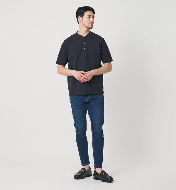 BEAUTY&YOUTH UNITED ARROWS「【WEB限定 WARDROBE SMART】クール ハイゲージ モクロディ ヘンリーネック カットソー【抗菌防臭・接触冷感」|Tシャツ・カットソー|