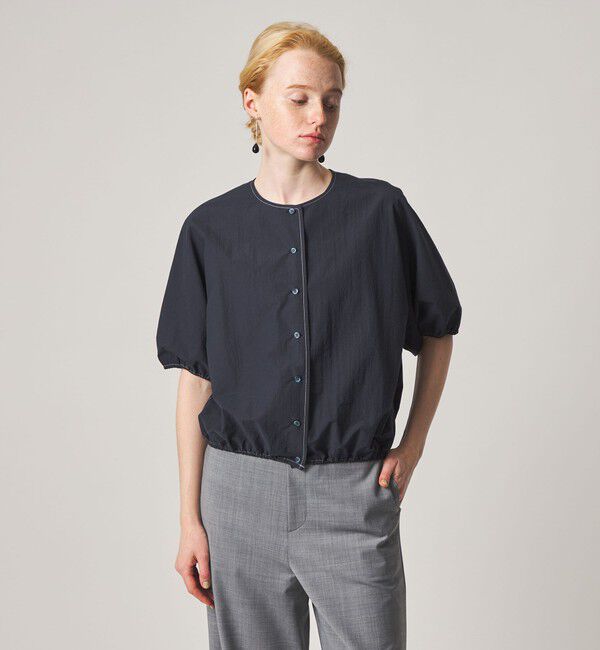STEVEN ALAN「＜Steven Alan＞クルーネック シュリンク ブラウス」|シャツ・ブラウス|