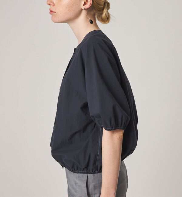 STEVEN ALAN「＜Steven Alan＞クルーネック シュリンク ブラウス」|シャツ・ブラウス|