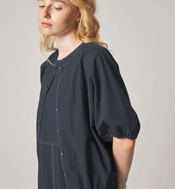 STEVEN ALAN「＜Steven Alan＞クルーネック シュリンク ブラウス」|シャツ・ブラウス|