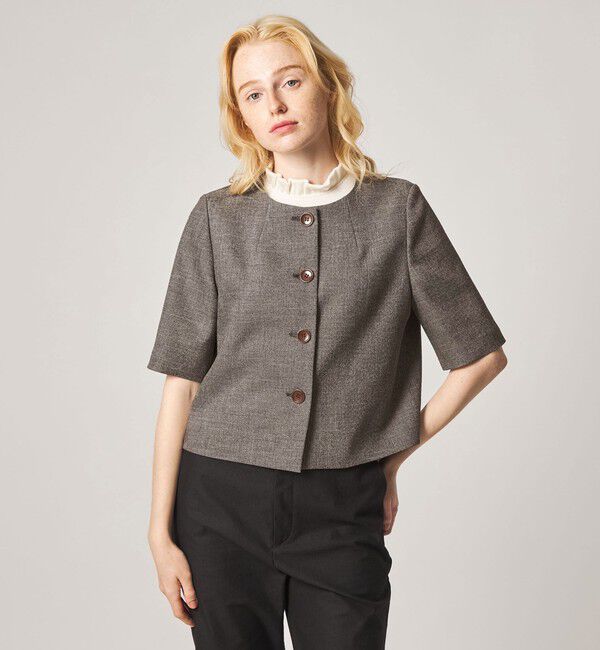 STEVEN ALAN「＜Steven Alan＞ショートスリーブ ジャケット」|シャツ・ブラウス|