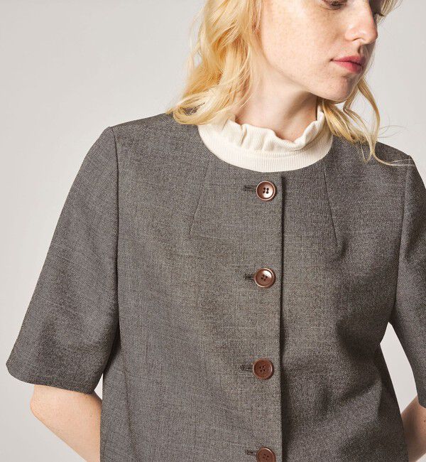 STEVEN ALAN「＜Steven Alan＞ショートスリーブ ジャケット」|シャツ・ブラウス|