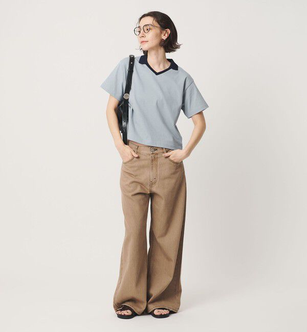 BEAUTY&YOUTH UNITED ARROWS「コットン 2トーン Vネック プルオーバー」|Tシャツ・カットソー|
