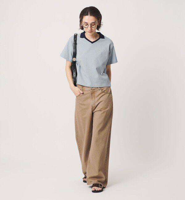 BEAUTY&YOUTH UNITED ARROWS「コットン 2トーン Vネック プルオーバー」|Tシャツ・カットソー|
