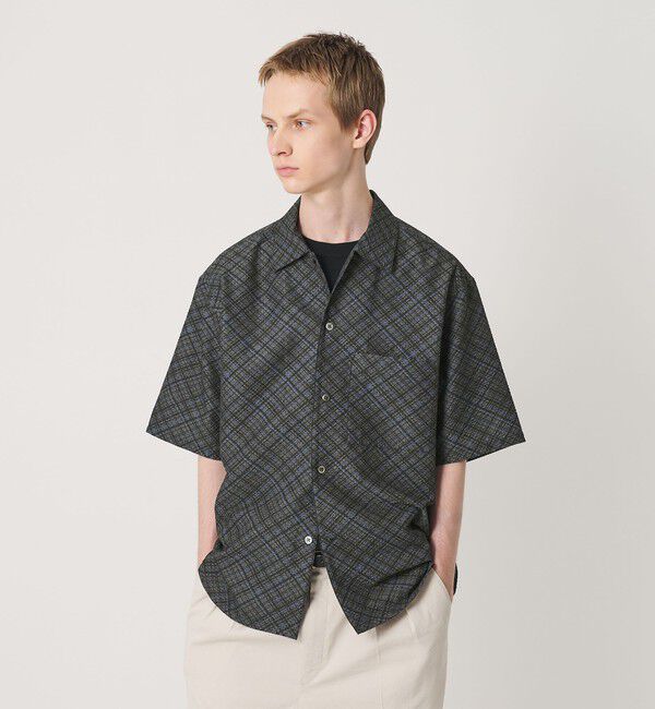 BEAUTY&YOUTH UNITED ARROWS「ロンシャン シアサッカー キャンプカラー シャツ GRANDE型」|シャツ・ブラウス|DK.GRAY