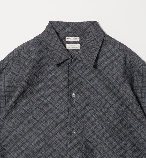 BEAUTY&YOUTH UNITED ARROWS「ロンシャン シアサッカー キャンプカラー シャツ GRANDE型」|シャツ・ブラウス|