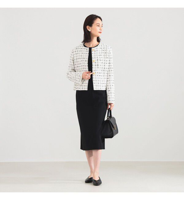 Demi-Luxe BEAMS 「ツイード ノーカラー ジャケット＊」|ダッフルコート|