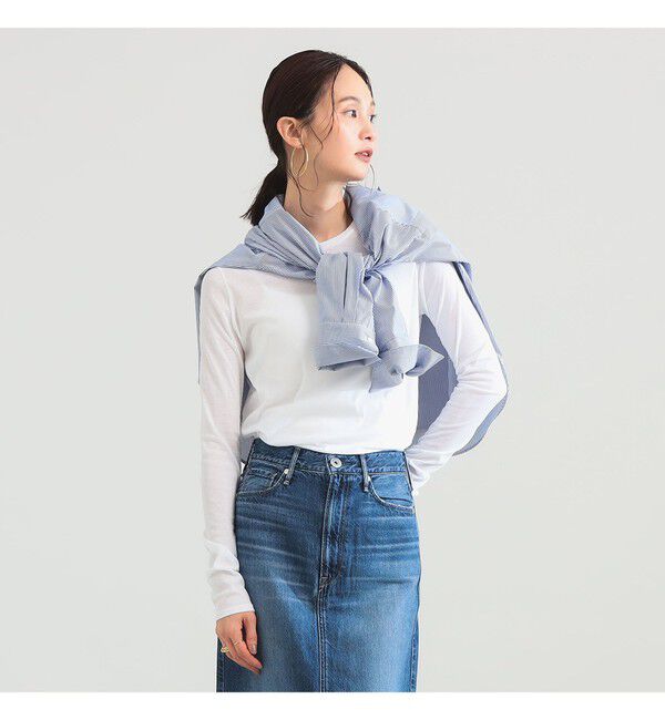 Demi-Luxe BEAMS 「【接触冷感】コットン ハイツイストシアー Tシャツ 26SS」|Tシャツ・カットソー|WHITE