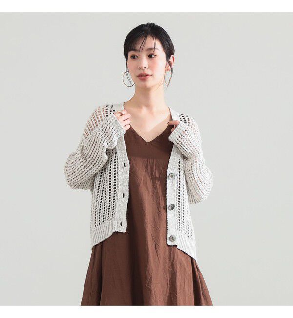 Demi-Luxe BEAMS 「3ゲージ コットン メッシュ カーディガン」|ニット・セーター|