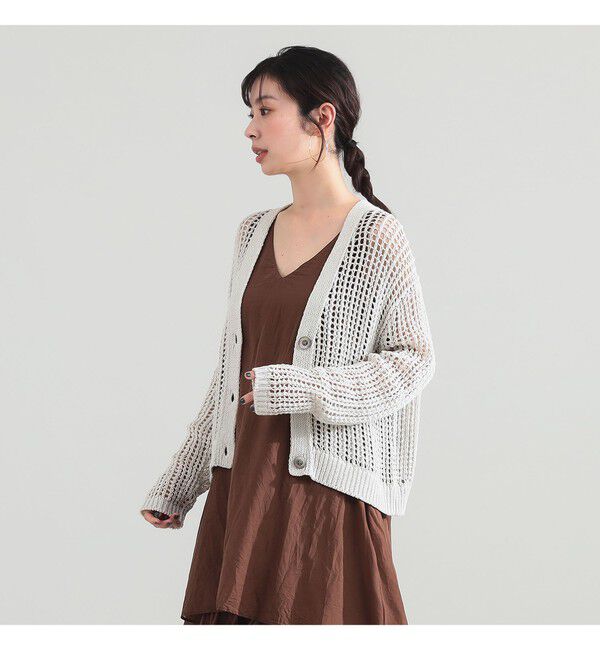Demi-Luxe BEAMS 「3ゲージ コットン メッシュ カーディガン」|ニット・セーター|
