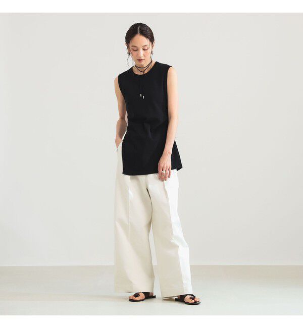 Demi-Luxe BEAMS 「【接触冷感・UVカット】スリット ノースリーブ チュニック」|Tシャツ・カットソー|
