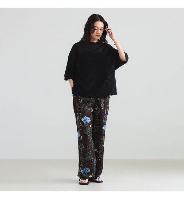 Demi-Luxe BEAMS 「コットン チュール オーバー Tシャツ」|Tシャツ・カットソー|