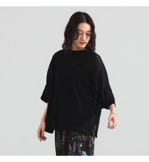 Demi-Luxe BEAMS 「コットン チュール オーバー Tシャツ」|Tシャツ・カットソー|