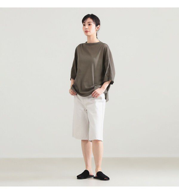 Demi-Luxe BEAMS 「コットン チュール オーバー Tシャツ」|Tシャツ・カットソー|