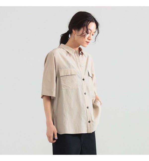 Demi-Luxe BEAMS 「コットン アセテート オーバーシャツ」|シャツ・ブラウス|