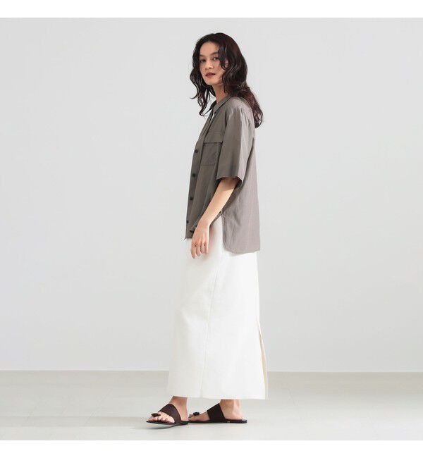 Demi-Luxe BEAMS 「コットン アセテート オーバーシャツ」|シャツ・ブラウス|