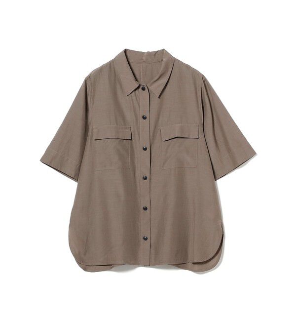 Demi-Luxe BEAMS 「コットン アセテート オーバーシャツ」|シャツ・ブラウス|