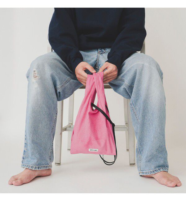 BEAMS「パンチング ショッパー」|ポーチ|PINK