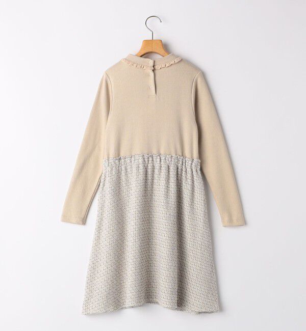 SHIPS KIDS「SHIPS KIDS:140～150cm / リブ&times;ファンシー ツイード ワンピース」|ワンピース|