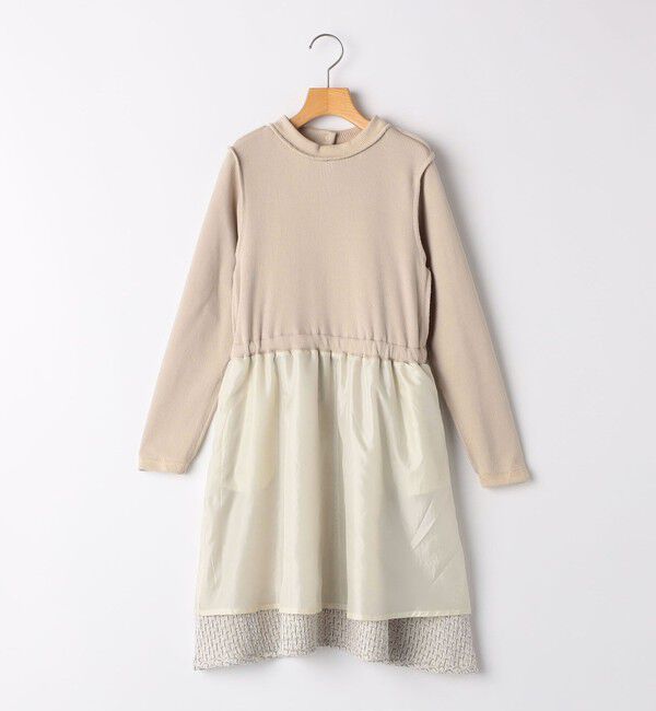 SHIPS KIDS「SHIPS KIDS:140～150cm / リブ&times;ファンシー ツイード ワンピース」|ワンピース|