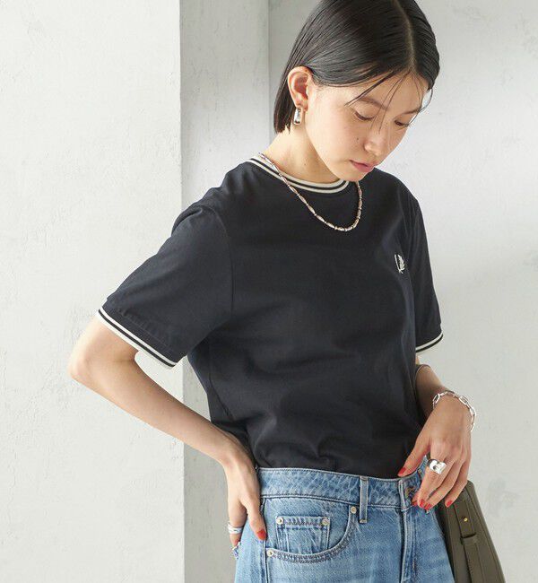 SHIPS for women「FRED PERRY:M1588 TWIN TIPPED TEE」|Tシャツ・カットソー|ブラック