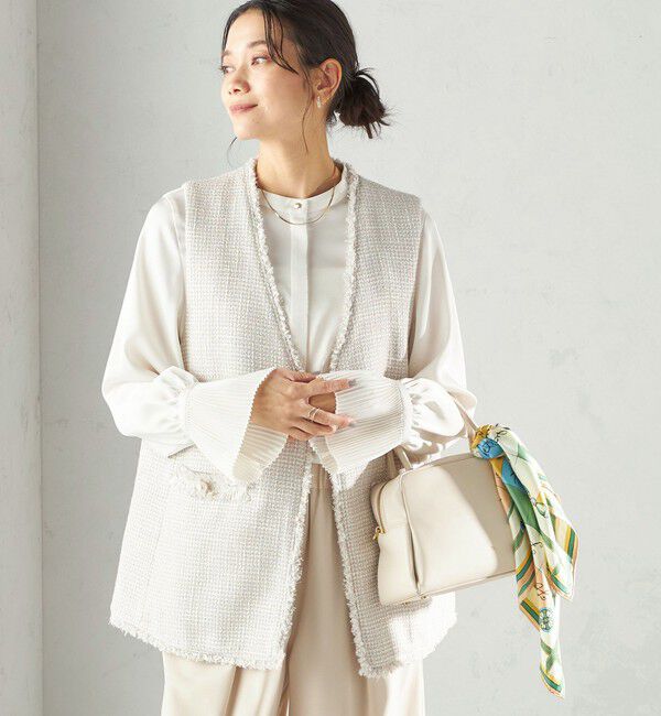 SHIPS for women「〈手洗い可能〉プリーツ 袖 デザイン ブラウス」|シャツ・ブラウス|