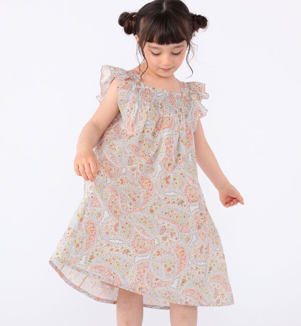 SHIPS KIDS「SHIPS KIDS:100～130cm / リバティ ノースリーブ ワンピース」|ワンピース|