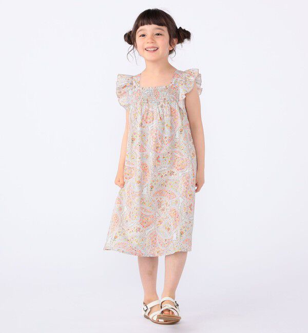 SHIPS KIDS「SHIPS KIDS:100～130cm / リバティ ノースリーブ ワンピース」|ワンピース|