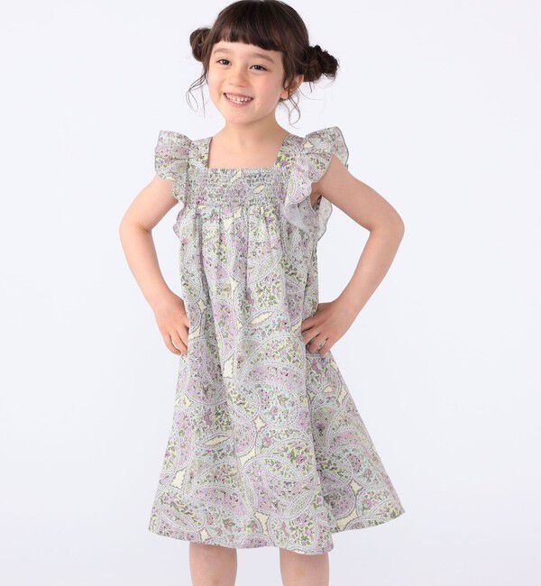 SHIPS KIDS「SHIPS KIDS:100～130cm / リバティ ノースリーブ ワンピース」|ワンピース|
