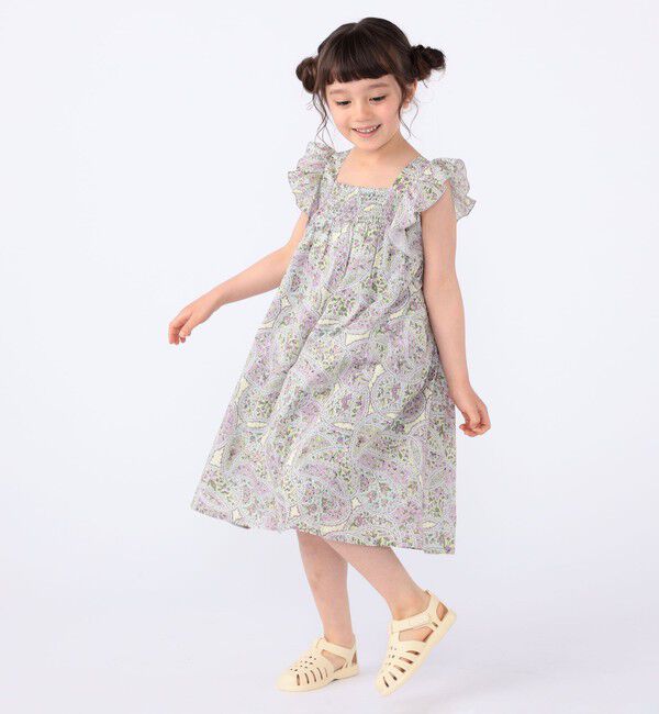 SHIPS KIDS「SHIPS KIDS:100～130cm / リバティ ノースリーブ ワンピース」|ワンピース|