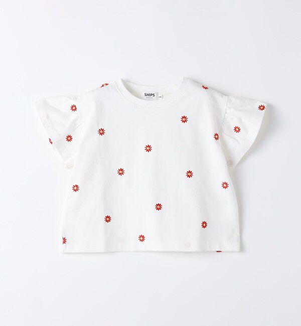 SHIPS Colors 「SHIPS Colors:90～140cm / リンク フラワー刺繍 Tシャツ◇」|Tシャツ・カットソー|