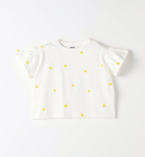 SHIPS Colors 「SHIPS Colors:90～140cm / リンク フラワー刺繍 Tシャツ◇」|Tシャツ・カットソー|