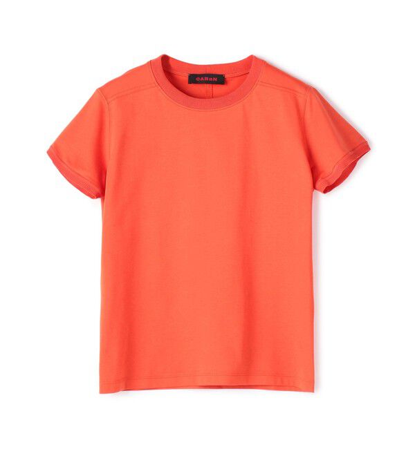 CABaN「コットン リブコンビクルーネックプルオーバー」|Tシャツ・カットソー|27 オレンジ