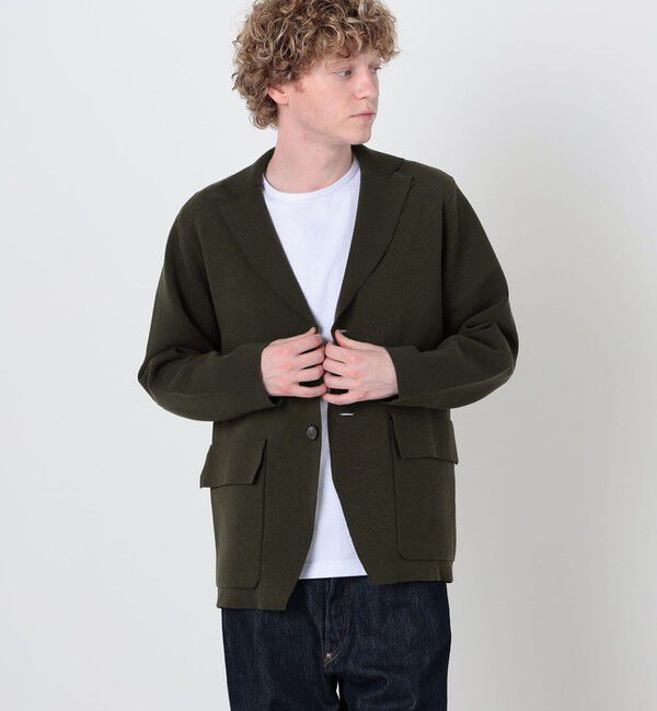 TOMORROWLAND MENS「TOMORROWLAND tricot コットンポリエステルミラノリブ ニットジャケット」|ニット・セーター|