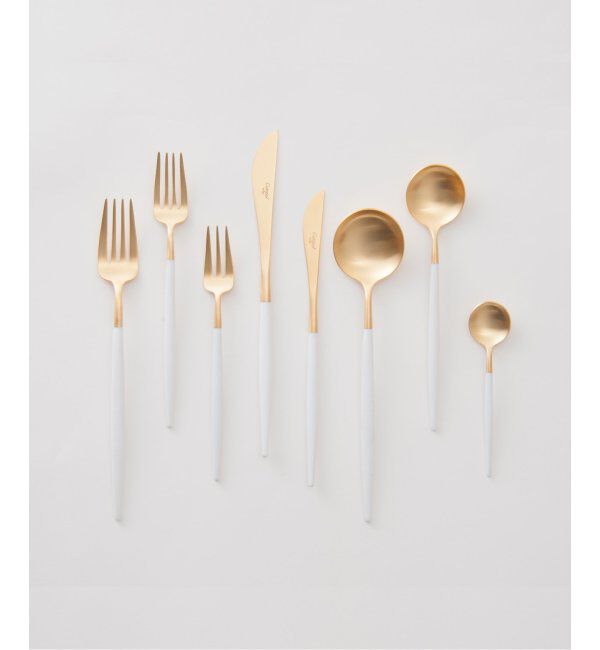 journal standard Furniture「【Cutipol/クチポール】GOA デザートスプーン ホワイト&times;ゴールド」|食器・キッチングッズ|