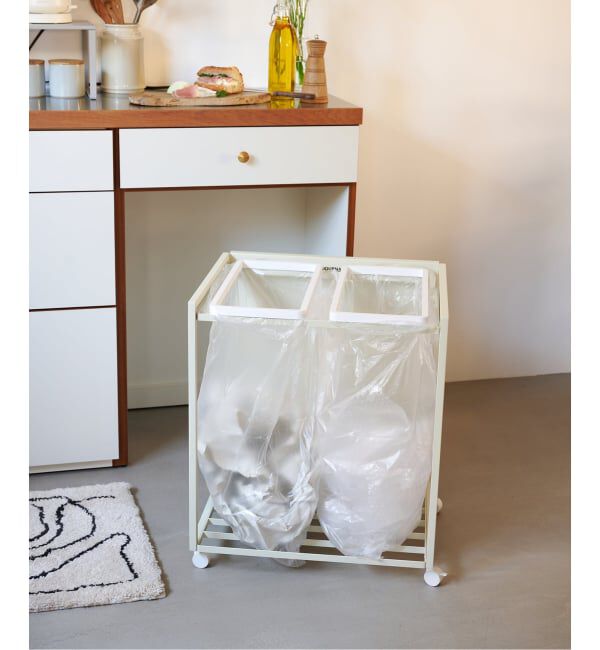 journal standard Furniture「【tower/タワー】JSF別注 目隠し分別ダストワゴン 45L 2分別」|ステーショナリー|