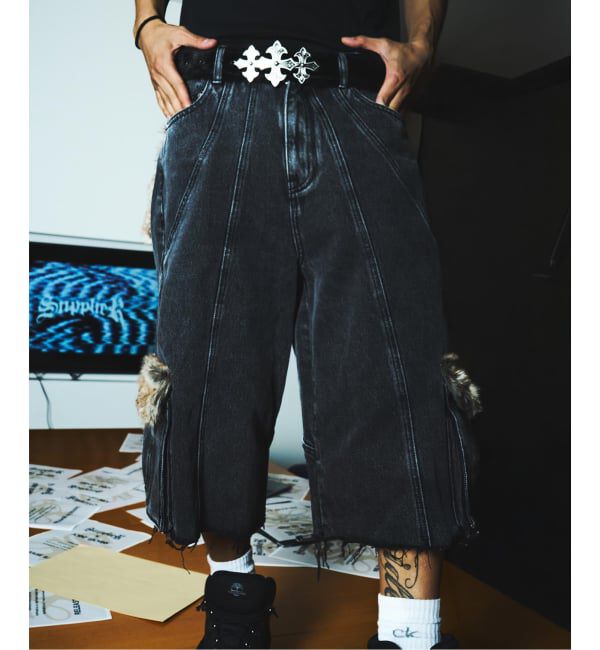 JOINT WORKS「SUPPLIER 別注 Fur Triple Cross Buckle Belt」|ベルト|