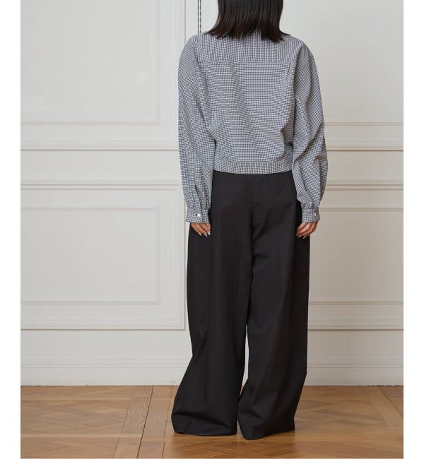 IENA LA BOUCLE「IENA LA BOUCLE コットンウェザーバレルパンツ」|スラックス|