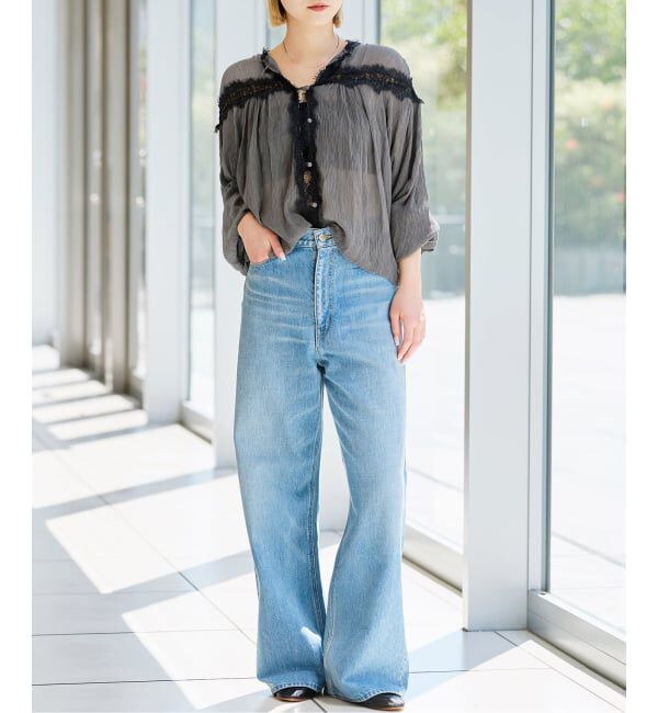 IENA LA BOUCLE「《予約》IENA LA BOUCLE 楊柳レースブラウス」|シャツ・ブラウス|