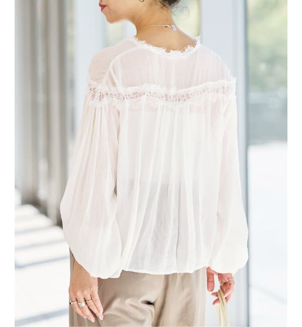 IENA LA BOUCLE「《予約》IENA LA BOUCLE 楊柳レースブラウス」|シャツ・ブラウス|