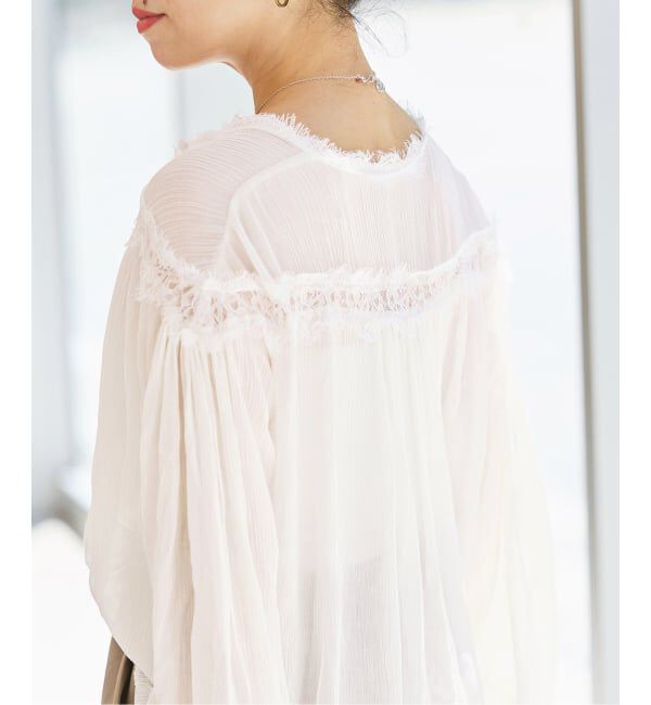 IENA LA BOUCLE「《予約》IENA LA BOUCLE 楊柳レースブラウス」|シャツ・ブラウス|