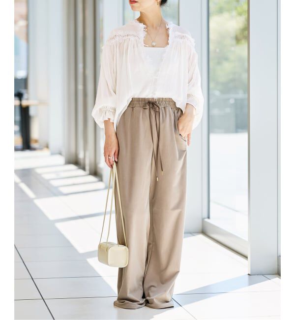 IENA LA BOUCLE「《予約》IENA LA BOUCLE 楊柳レースブラウス」|シャツ・ブラウス|