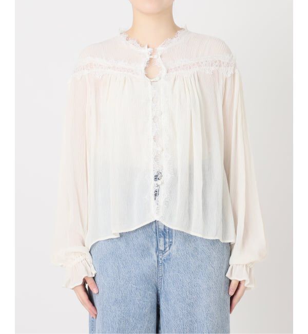 IENA LA BOUCLE「《予約》IENA LA BOUCLE 楊柳レースブラウス」|シャツ・ブラウス|